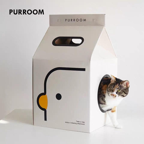 PURROOM Milk Box Cat Scratcher - Pets Villa