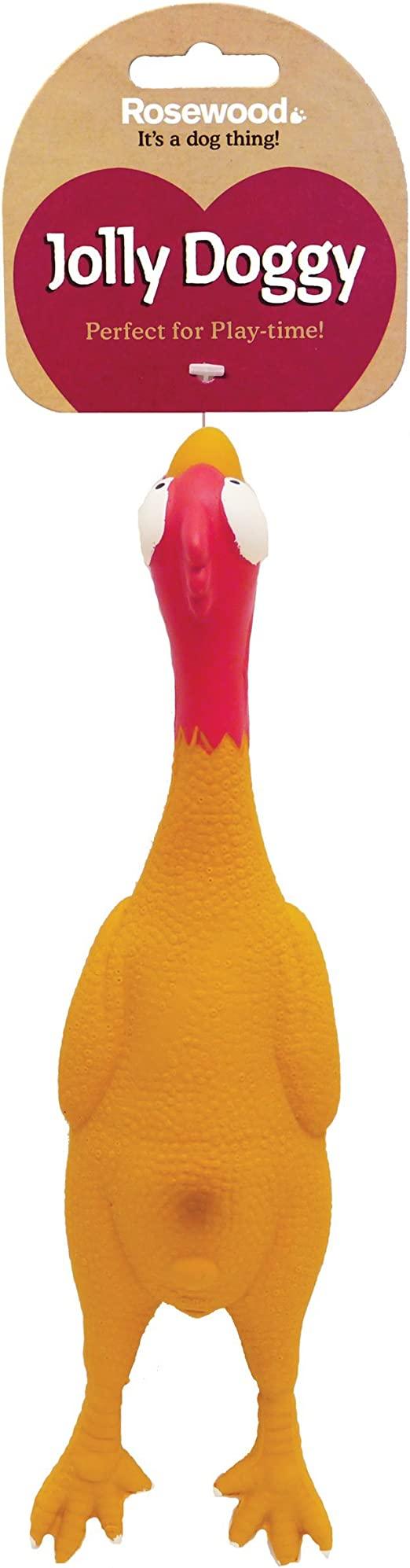 ROSEWOOD Jolly Doggy Large Latex Chicken - Pets Villa