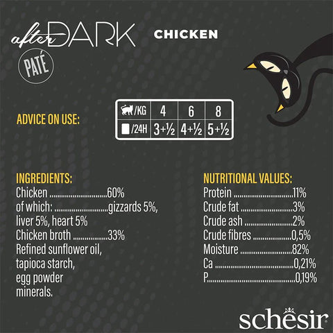 SCHESIR After Dark - Chicken Pate for Cats 80g - Pets Villa