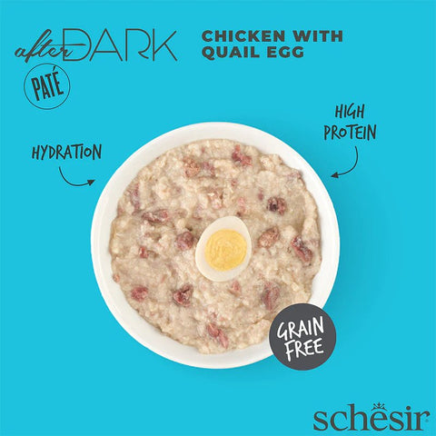 SCHESIR After Dark - Chicken with Quail Egg Pate 80g - Pets Villa