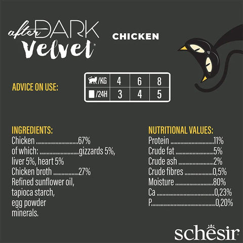 SCHESIR After Dark Velvet Chicken Mousse 80g - Pets Villa