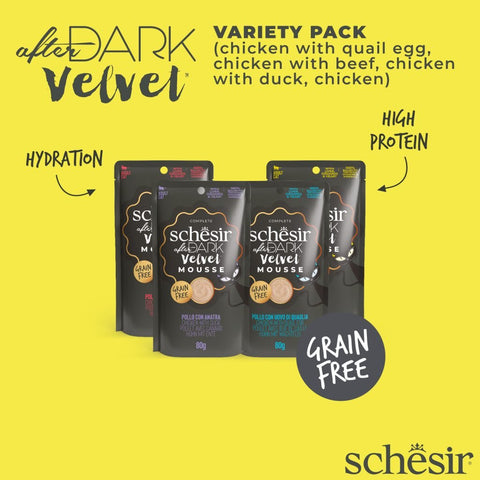 SCHESIR After Dark Velvet Mousse Multipack (12x80g) - Pets Villa