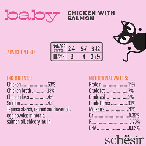 SCHESIR Baby - Chicken with Salmon for Kittens 70g - Pets Villa