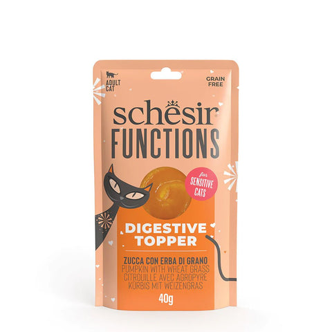 SCHESIR Functions Pumpkin with Wheat Grass Digestive Topper 40g - Pets Villa