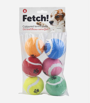 SHARPLES Fetch! Coloured Tennis Balls - Pets Villa