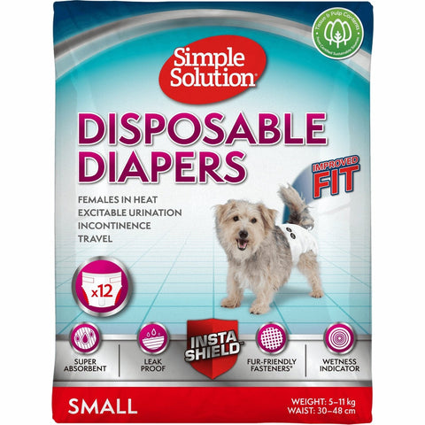 SIMPLE SOLUTION Disposable Diapers 12pks - Pets Villa