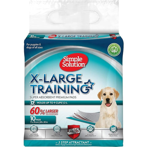 SIMPLE SOLUTION Extra-Large Dog Training Pads 10 Pads - Pets Villa