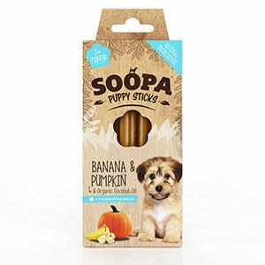 SOOPA Puppy Banana & Pumpkin Dental Stick 100g - Pets Villa