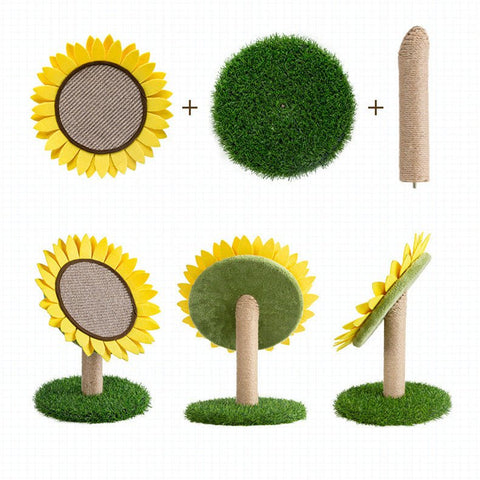 Sunflower Cat Scratching Post - Pets Villa