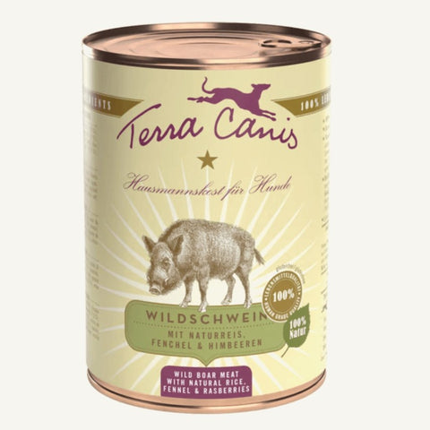 TERRA CANIS Classic Wild Boar with Natural Rice, Fennel and Raspberry - Pets Villa