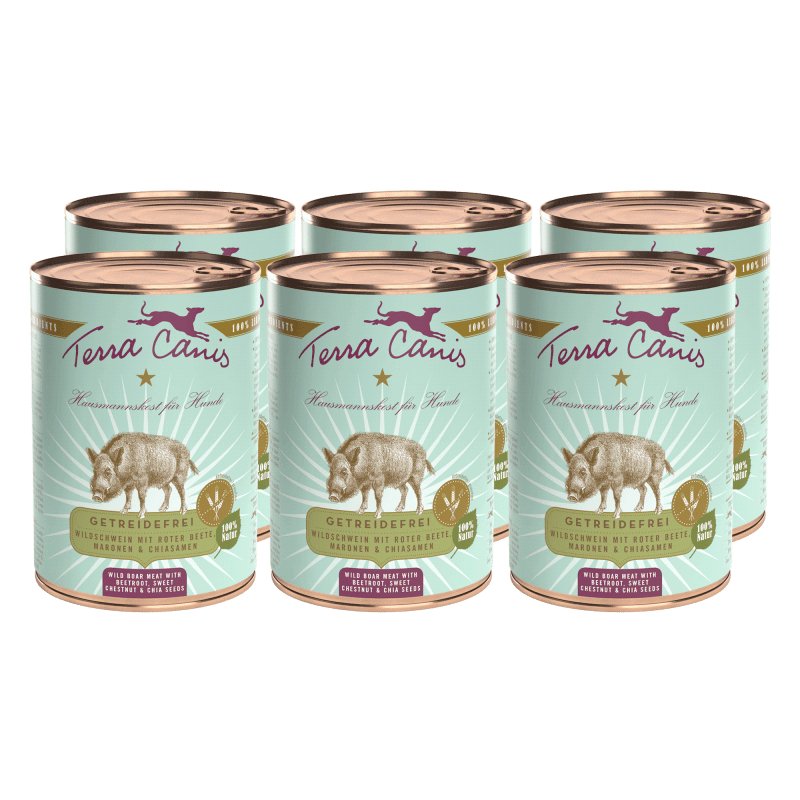 TERRA CANIS Dog GRAIN-FREE Wild boar with Beetroot, Chestnut and Chia Seed - Pets Villa