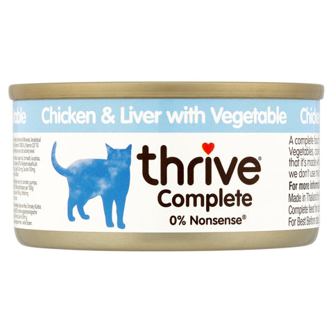 THRIVE Complete Chicken & Liver with Vegetables Wet Cat Food 75g - Pets Villa