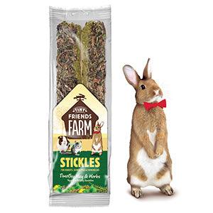 TINY FRIENDS FARM Stickle Hay and Herb Small Animal Treats 100g - Pets Villa