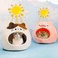 TINYPET Cat / Pig Shape Bed - Pets Villa