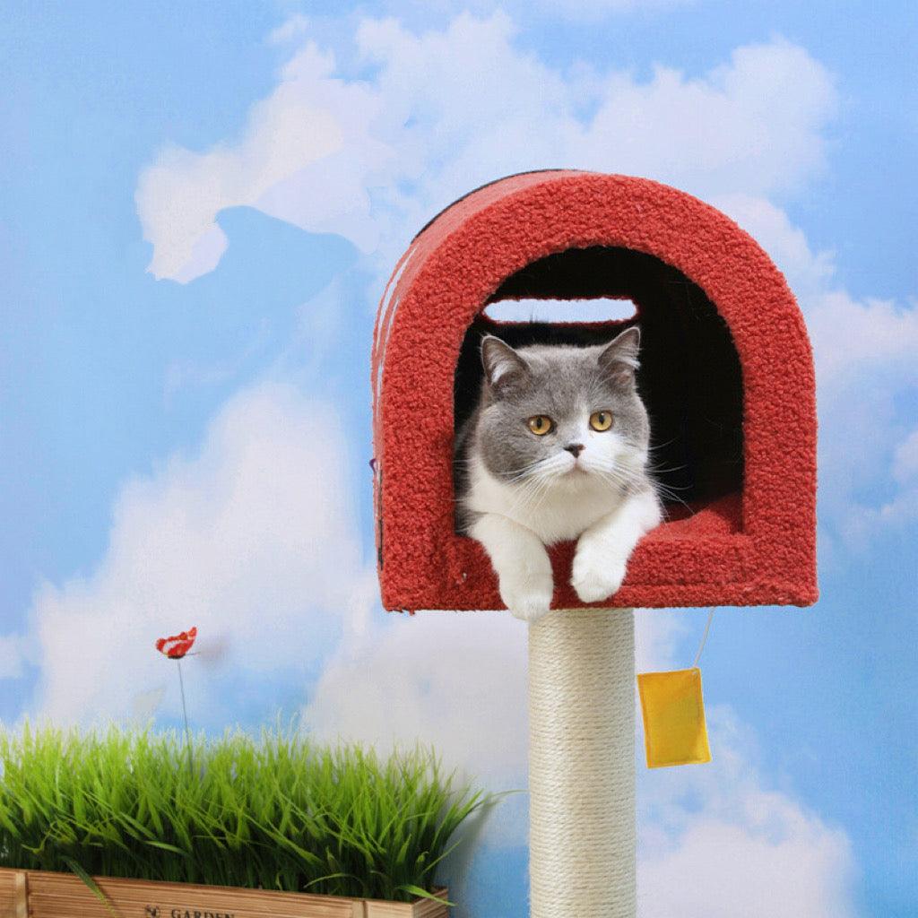 TINYPET Mailbox Cat Tree Scratching Post - Pets Villa