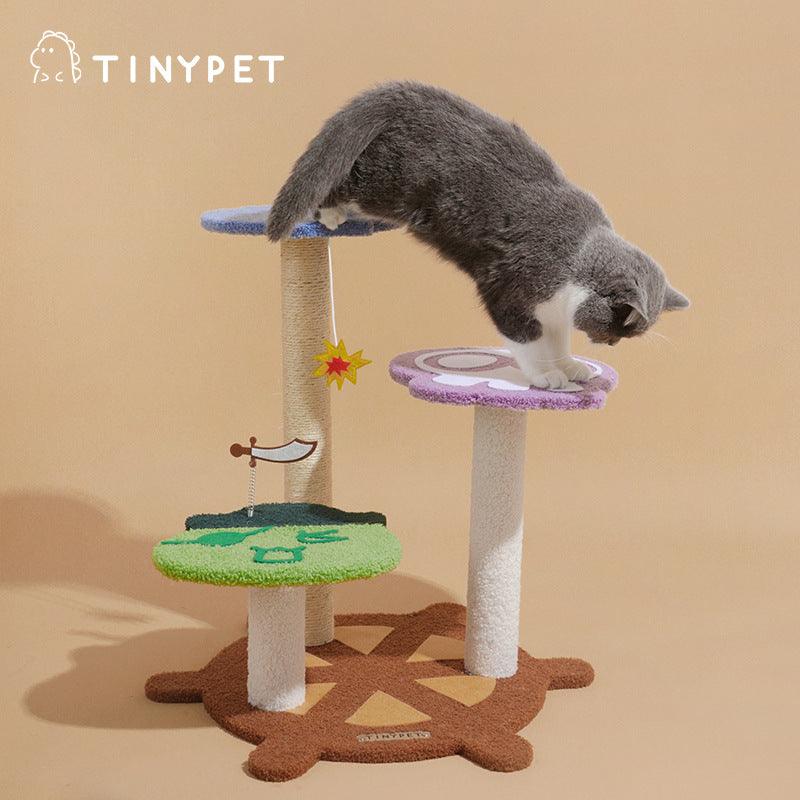 TINYPET Pirate Captain Cat Tree Climbing Frame - Pets Villa