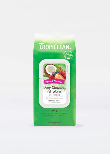 TROPICLEAN Deep Cleaning Wipes 100s - Pets Villa