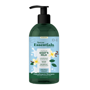 TROPICLEAN Hypoallergenic Shampoo Enriched with Goat's milk 473ml - Pets Villa