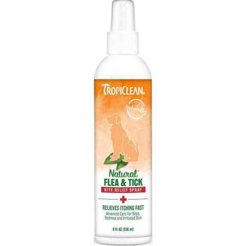 TROPICLEAN Natural Flea & Tick Bite Relief Spray for Pets - Pets Villa