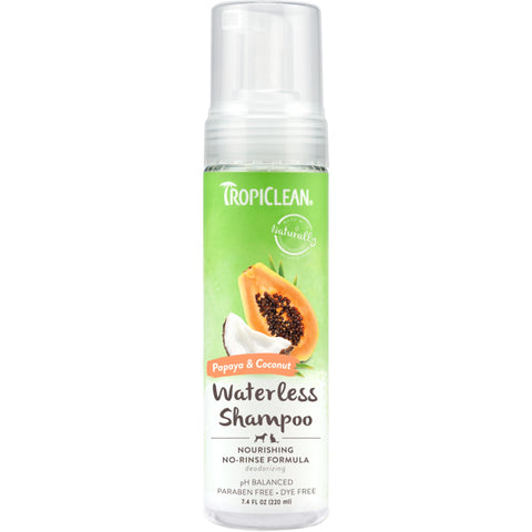 TROPICLEAN Papaya and Coconut Waterless Shampoo for Pets - Pets Villa