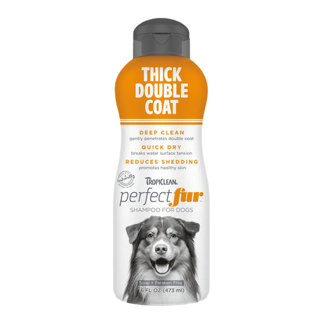 TROPICLEAN Perfect Fur Thick Double Coat Shampoo For Dogs - Pets Villa