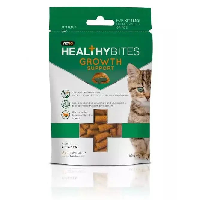 VETIQ Healthy Bites Growth Support Kitten Treats (65g) - Pets Villa