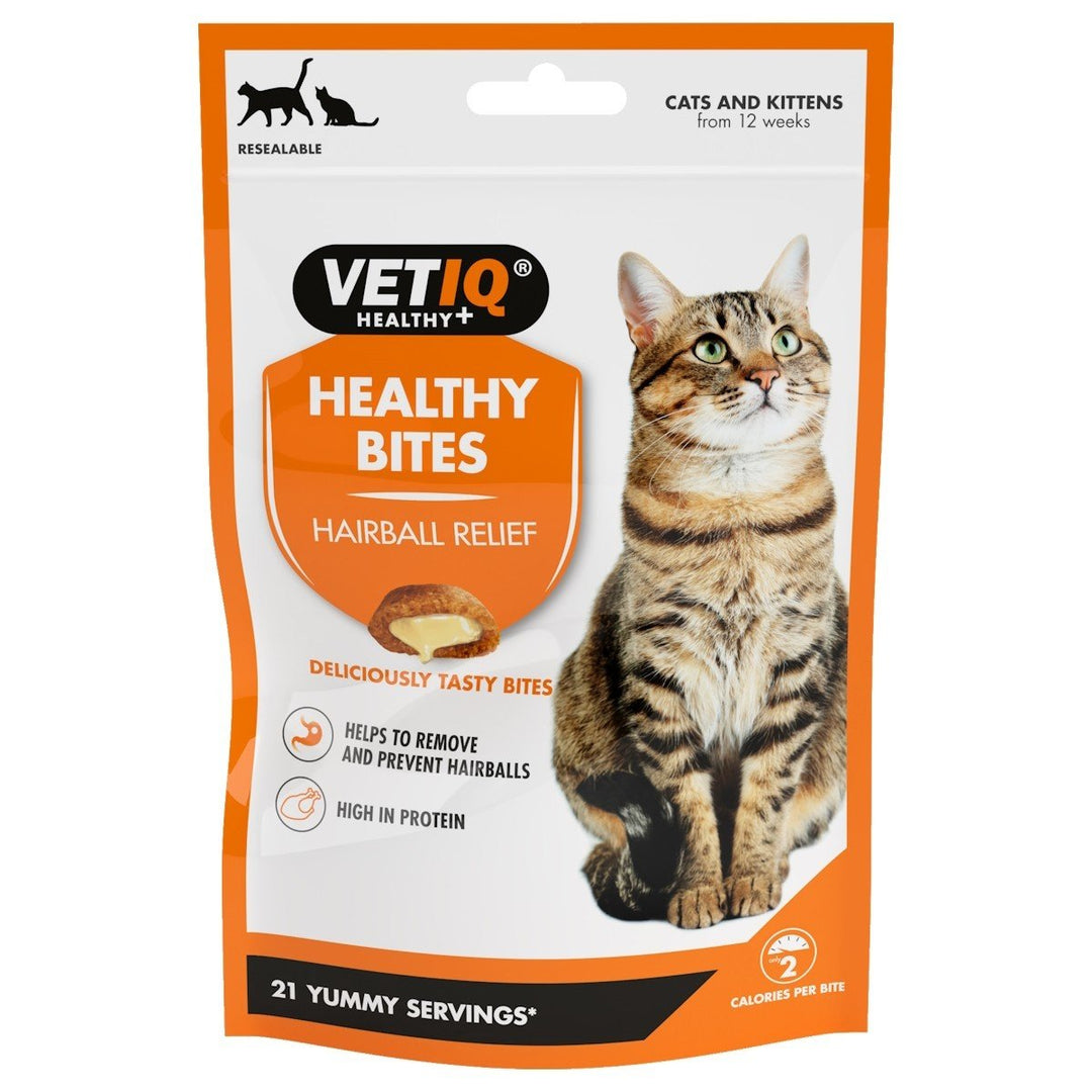 VETIQ Healthy Bites Hairball Remedy Cat and Kitten Treats (65g) Pets