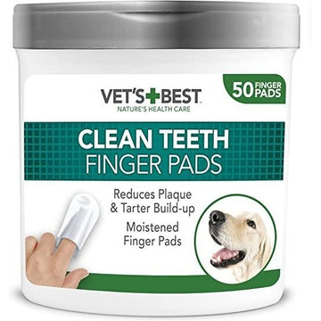 VET'S BEST Dental Care Finger Wipes (50 Pack) - Pets Villa