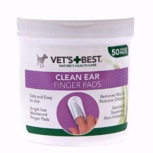 VET'S BEST Finger Dog Ear Wipes 50 Pack - Pets Villa