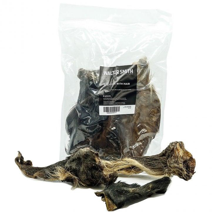 WALTER SMITH Beef Ear with Hair (pack of 6) - Pets Villa