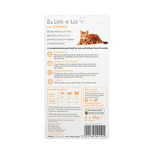 WEBBOX Cats Delight Lick-e-Lix Chicken Cat Treats 5 x 15g - Pets Villa