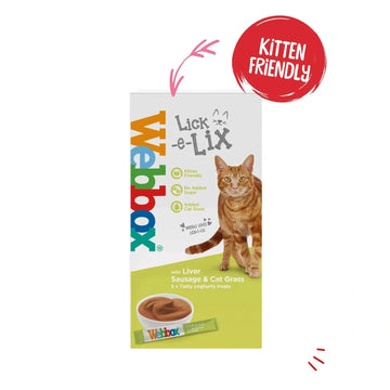 WEBBOX Lick-e-Lix Liver Sausage & Cat Grass Cat Treats - Pets Villa