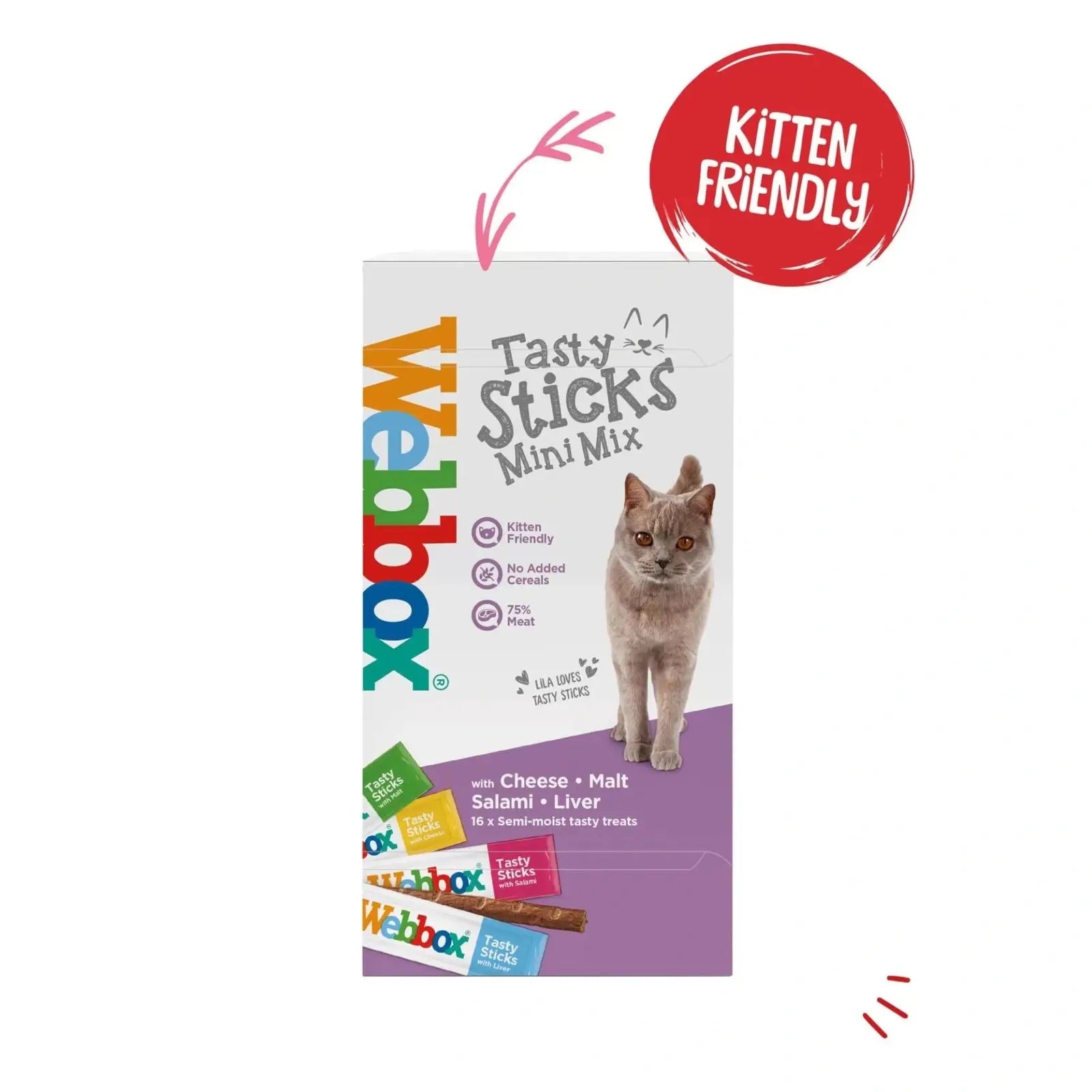 WEBBOX Tasty Sticks Mini Mix Cat Treats - Pets Villa