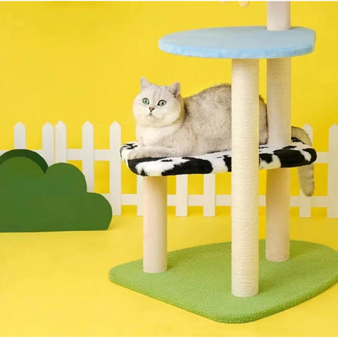 ZEZE 105cm Happy Farm Cat Tree - Pets Villa