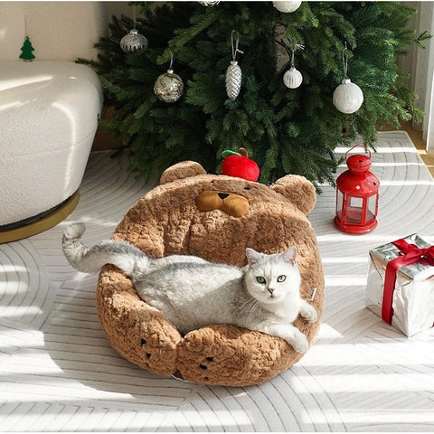 ZEZE Bear Apple-Shaped Pet Bed - Pets Villa