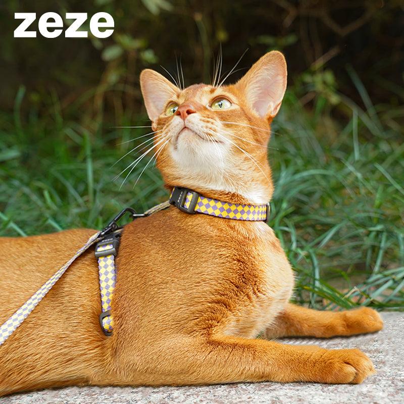 ZEZE Checked Cat Harness - Pets Villa