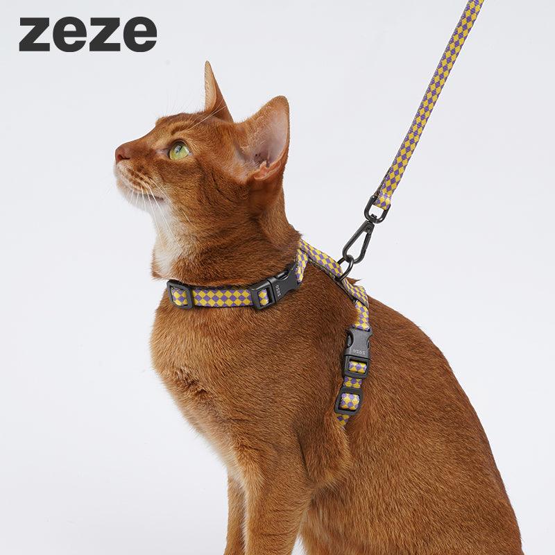 ZEZE Checked Cat Harness - Pets Villa