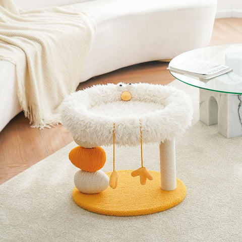 ZEZE Chick Bed Platform & Scratching Post - Pets Villa