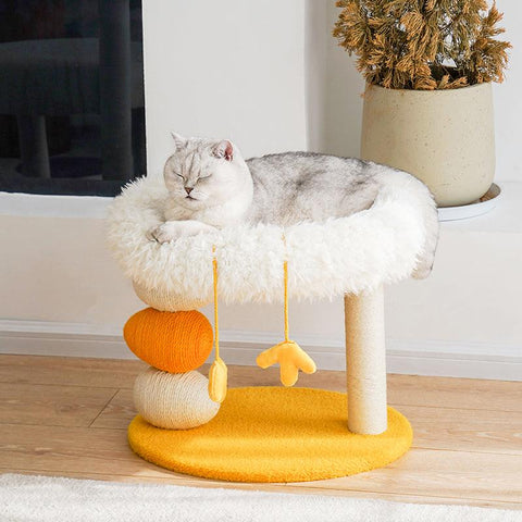 ZEZE Chick Bed Platform & Scratching Post - Pets Villa