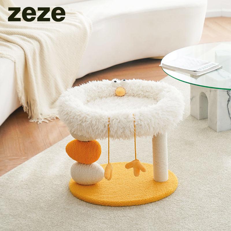 ZEZE Chick Bed Platform & Scratching Post - Pets Villa