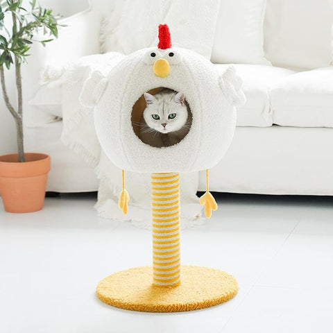 ZEZE Chicken Cat Tree Scratching Post - Pets Villa