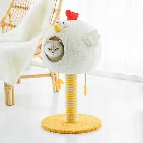 ZEZE Chicken Cat Tree Scratching Post - Pets Villa