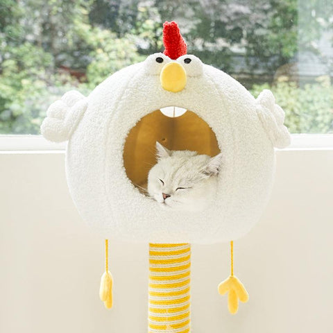 ZEZE Chicken Cat Tree Scratching Post - Pets Villa