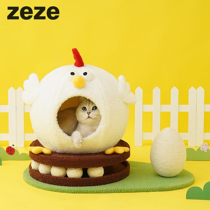 ZEZE Chicken Playground Cat Bed - Pets Villa