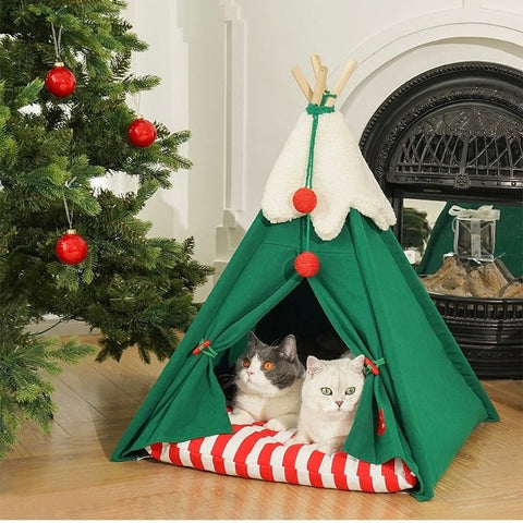 ZEZE Christmas Pet Tent - Pets Villa