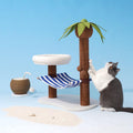 ZEZE Coconut Tree Cat Scratching Post With Nest - Pets Villa