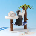 ZEZE Coconut Tree Cat Scratching Post With Nest - Pets Villa