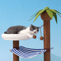 ZEZE Coconut Tree Cat Scratching Post With Nest - Pets Villa