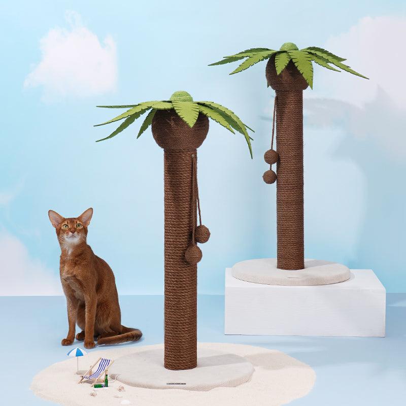 Tree scratching outlet post for cats