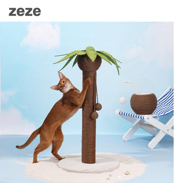 ZEZE Coconut Tree Scratching Post